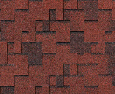 Купить Гибкая черепица Roofshield ФЕМИЛИ ЭКО ЛАЙТ Модерн Красный с оттенением - изображение 1